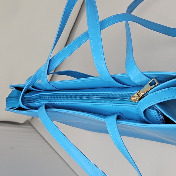 Telfar Women's Medium Blue Tote Bag - Picture 7 of 16